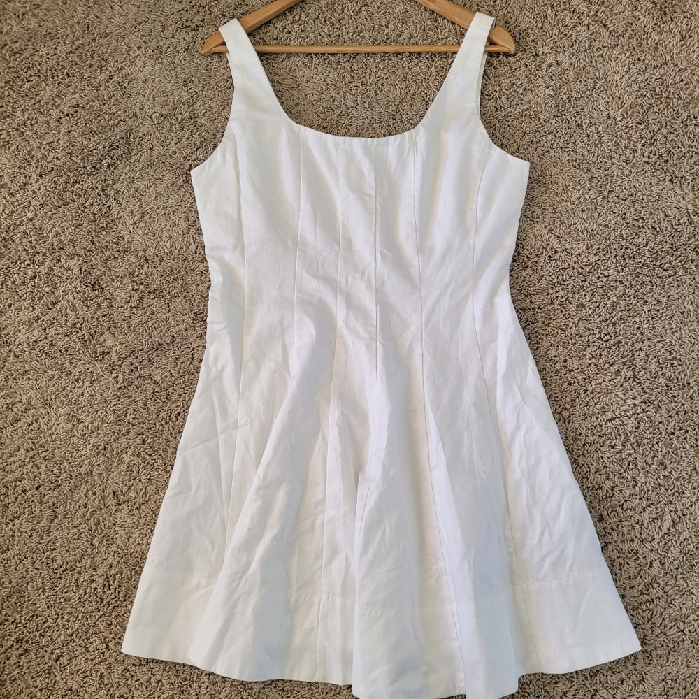 NEW BANANA REPUBLIC White Mini Dress Size 8 Sleeveless Bridal Party Wedding